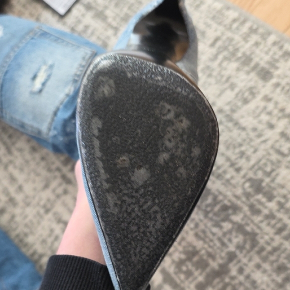 Dolce & Gabbana Blue Patchwork Jeans Boots - Picture 10 of 11